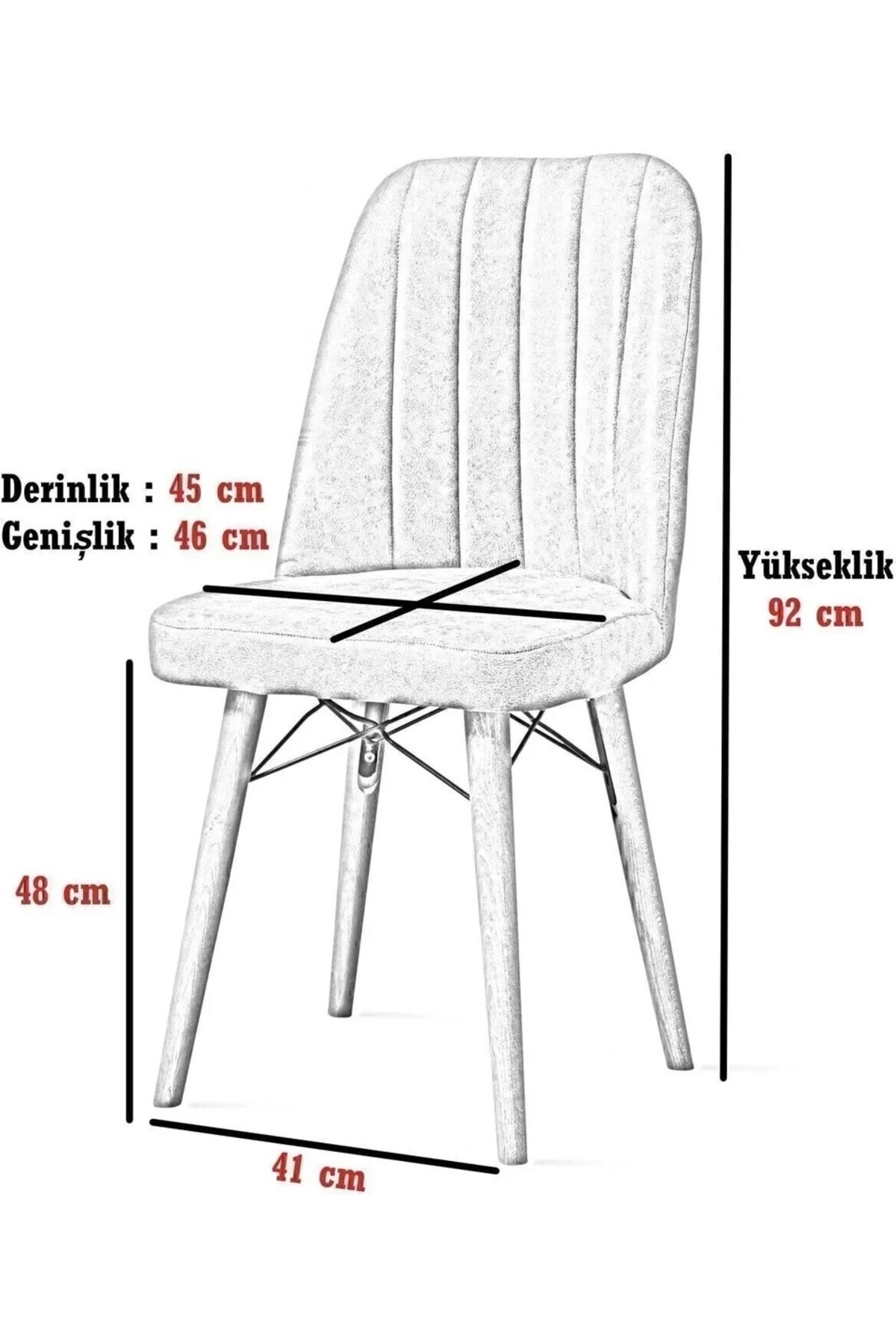 80x170CM Mutfak Masası Takımı | 4 Kişilik Açılır Masa Sandalye Takımı - Ceviz Masa - Antrasit-4