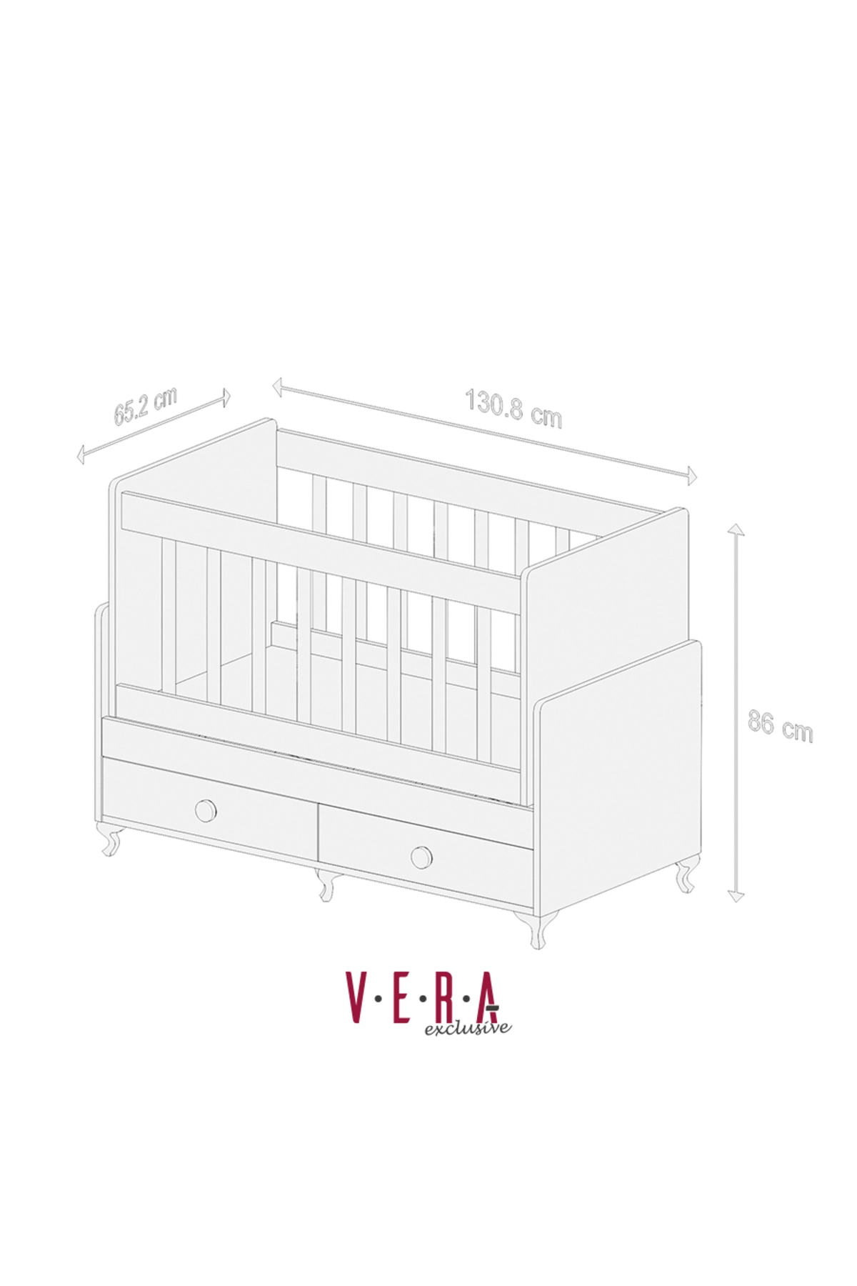 Anne Yanı Sallanır Bebek Beşiği, Mavi Uyku Setli, Yataklı, Çekmeceli 60 x 120-3
