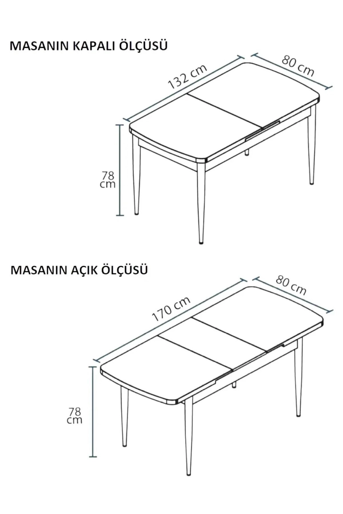 Mutfak Masası Takımı | 4 Kişilik Açılır Masa Sandalye Takımı | Yemek Masası | Masa Takımı - Krem-5