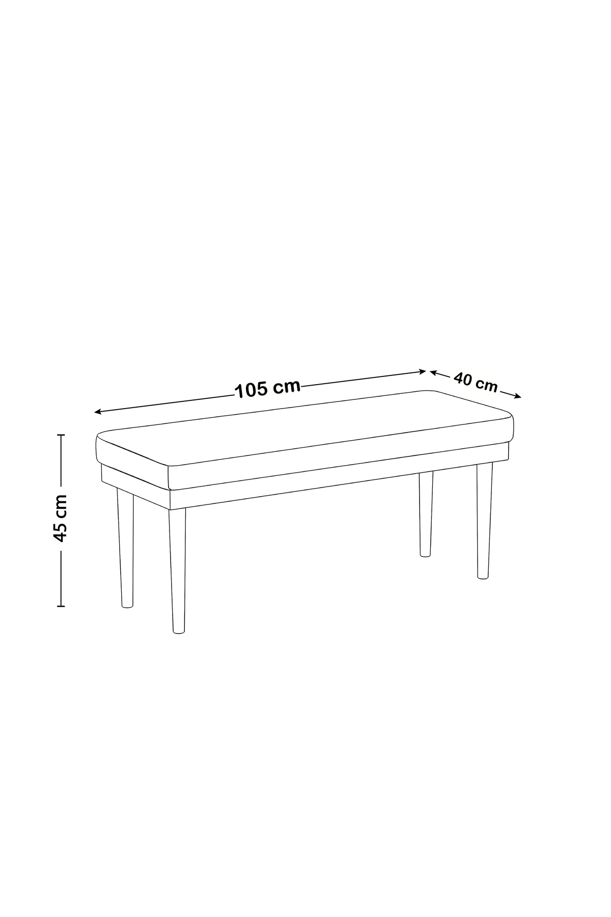 Preda Serisi Masif Fırınlanmış Gürgen Ahşap Bahçe Balkon Takımı Bench-2
