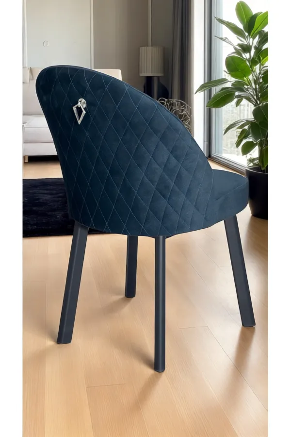 2 Adet Ritim Sandalye Metal Ayaklı Lüks