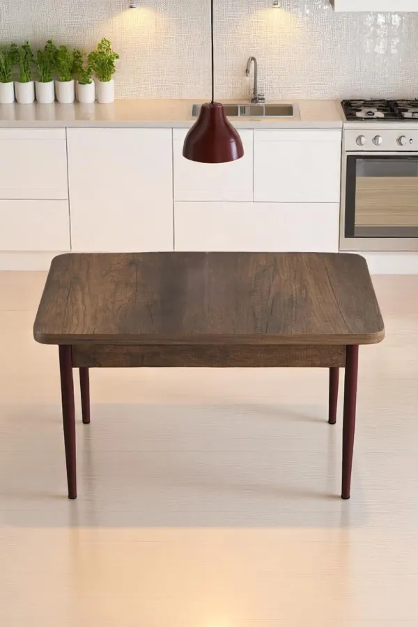 Elena Serisi Beyaz 70 x 110 Mdf Ahşap Ayaklı Kaliteli Sabit Yemek Masası