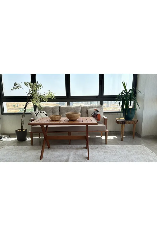 ÜÇ kişilik Dorna model koltuk Masif ahşap bahçe balkon