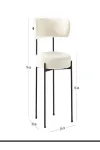 4 Sandalye 1 Adet 90 Cm Çap Masa Teddy Pufuduk Kumaş Salon Mutfak Balkon-3