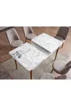 80x130(KAPALI) 80x170(AÇIK) Yemek Odası Takımı Mutfak Masası Takımı Yemek Masası 6 Kişilik-1