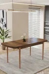 80x170 Mdf Açılır Mutfak Masası - Ceviz-0