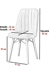 80x170CM Mutfak Masası Takımı | 4 Kişilik Açılır Masa Sandalye Takımı - Ceviz Masa - Antrasit-4