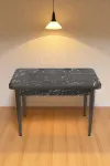 Elena Serisi Beyaz 70 x 110 Mdf Ahşap Ayaklı Kaliteli Sabit Yemek Masası-0