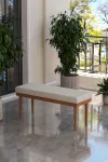 Preda Serisi Masif Fırınlanmış Gürgen Ahşap Bahçe Balkon Takımı 1+1+1+1+Bench+Masa-2