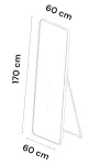 Raven Oval Kesim Modern Metal Ayaklı Boy Aynası 170 x 60-3